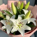 Mis Kokulu Beyaz Lilyum Buketi